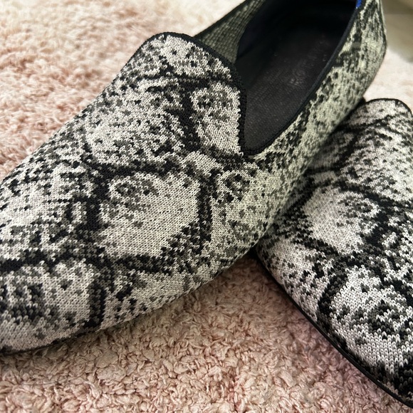 Rothy's Black and White Python Loafers - Picture 7 of 8